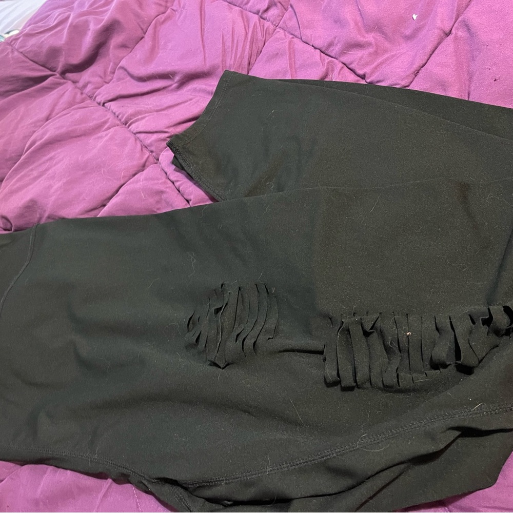White Birch Black Leggings